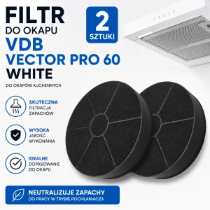 Filtr węglowy do VDB VECTOR PRO 60 WHITE | 2 szt.