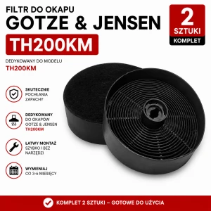 Filtr węglowy do GOTZE & JENSEN TH200KM | 2 sztuki