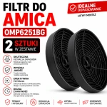 Filtr węglowy do Amica OMP6251BG | KF17154 | 2 szt.