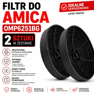 Filtr węglowy do Amica OMP6251BG | KF17154 | 2 szt.