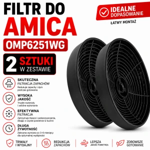 Filtr węglowy do Amica OMP6251WG | KF17154 | 2 szt.