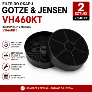  Filtr węglowy do GOTZE & JENSEN VH460KT  | 2 szt.