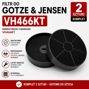  Filtr węglowy do GOTZE & JENSEN VH466KT  | 2 szt.