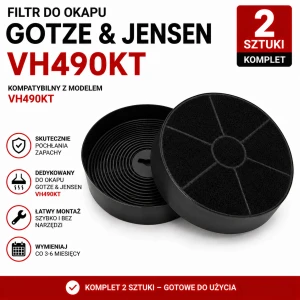  Filtr węglowy do GOTZE & JENSEN VH490KT  | 2 szt.