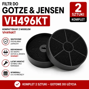  Filtr węglowy do GOTZE & JENSEN VH496KT  | 2 szt.