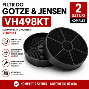  Filtr węglowy do GOTZE & JENSEN VH498KT  | 2 szt.