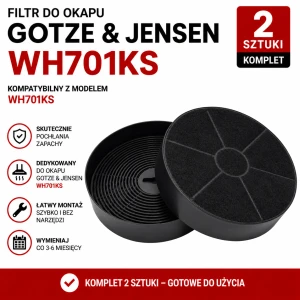  Filtr węglowy do GOTZE & JENSEN WH701KS  | 2 szt.  
