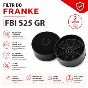 Filtr węglowy do FRANKE FBI 525 GR | komplet 2 sztuki