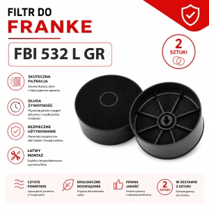 Filtr węglowy do FRANKE FBI 532LGR | komplet 2 sztuki