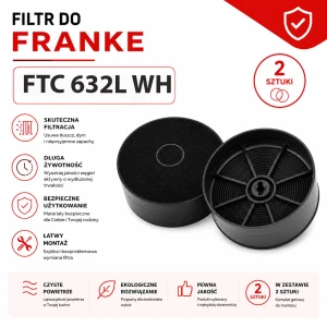 Filtr węglowy do FRANKE FTC 632L WH | komplet 2 sztuki