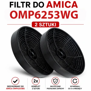 Filtr węglowy do Amica OMP6253WG | KF17154 | 2 szt.