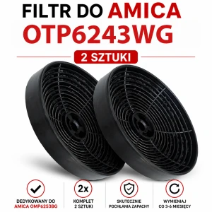 Filtr węglowy do Amica OTP6243WG | KF17154 | 2 szt.
