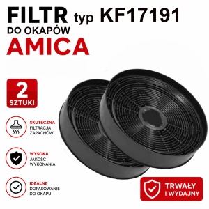 Filtr węglowy typu KF 17191 do okapów  Amica   kpl 2 szt 